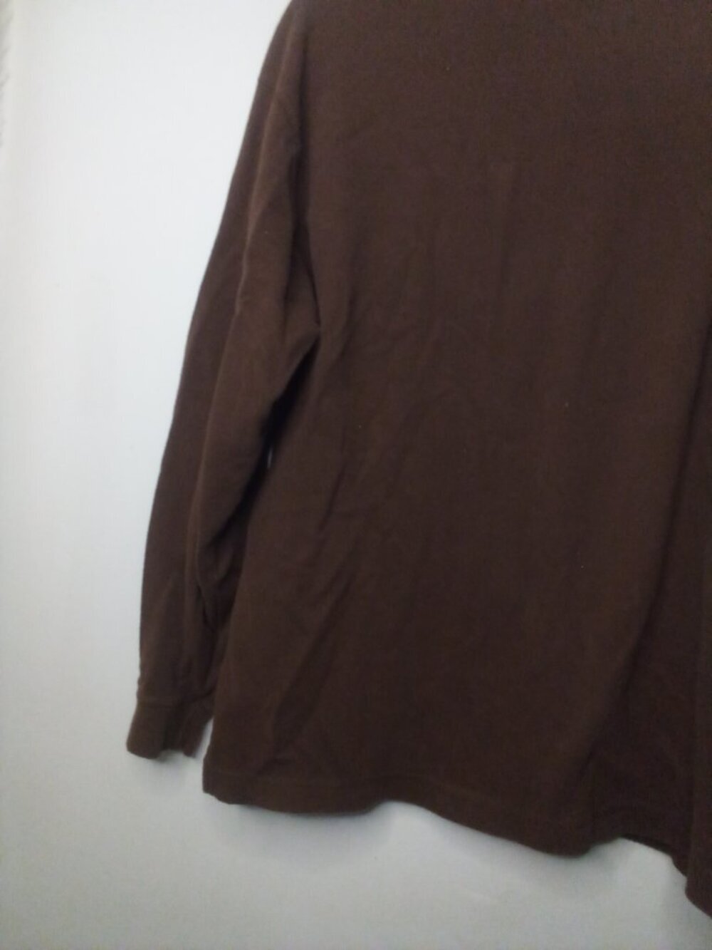 Liz Sport Shirt Women L Button Up Polo Soft Brown - Picture 14 of 14